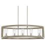 Kerr Wood Brushed Nickel Linear Pendant Chandelier 32 3/4'' Wide Modern Farmhouse 5-Light Fixture for Kitchen Island Dining Room - Possini Euro Design Kerr Wood Brushed Nickel Linear Pendant Chandelier 32 3/4'' Wide Modern Farmhouse 5-Light Fixture for Kitchen Island Dining Room - Possini Euro Design