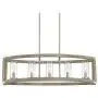 Kerr Wood Brushed Nickel Linear Pendant Chandelier 32 3/4'' Wide Modern Farmhouse 5-Light Fixture for Kitchen Island Dining Room - Possini Euro Design