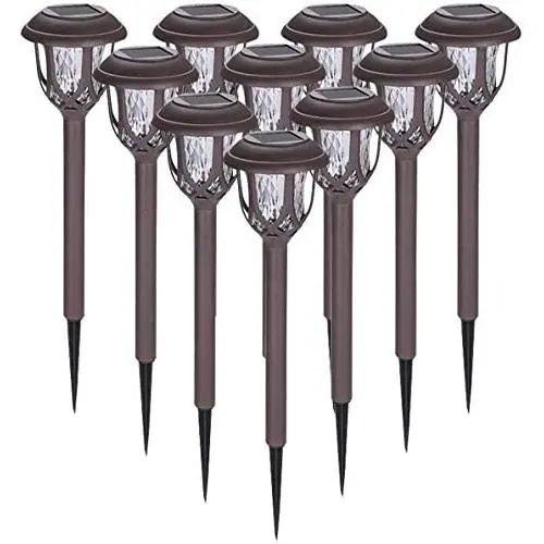 Solar Lights Outdoor Waterproof Path Lights Auto On/Off Solar Pathway Lights for Yard Patio Walkway(Cool White, 10 Pack) Solar Lights Outdoor Waterproof Path Lights Auto On/Off Solar Pathway Lights for Yard Patio Walkway(Cool White, 10 Pack)