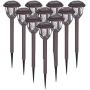 Solar Lights Outdoor Waterproof Path Lights Auto On/Off Solar Pathway Lights for Yard Patio Walkway(Cool White, 10 Pack)