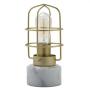 CO-Z Industrial Desk Lamp with Marble Base, Mid-Century Modern Table Lamp 10 Inches in Height, Edison Bulb Not Included for Living Room Bedroom Dining Room.
