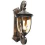 Bellagio Outdoor Wall Light Fixture Bronze Scroll 24'' Champagne Hammered Glass for Exterior House Porch Patio - John Timberland