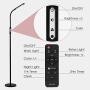 LED Floor Lamp for Living Room Bedroom Office with Remote Control and Timer, 5 Brightness Level 5 Color, 1800lm Dimmable Standing Light , Albrillo 2-in-1 LED Reading Lamp, Black