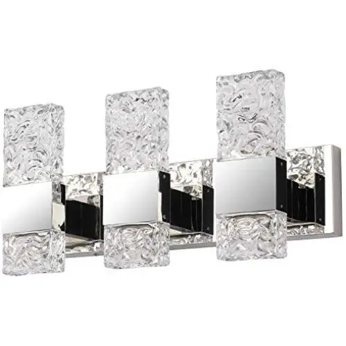 Bathroom LED Crystar Vanity Light fixtures Over Mirror 3 Lights ,Chrome Stainless Steel Vanity Mirror with Wall Light for Bedroom Lighting Fixtures Bathroom LED Crystar Vanity Light fixtures Over Mirror 3 Lights ,Chrome Stainless Steel Vanity Mirror with Wall Light for Bedroom Lighting Fixtures