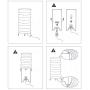 Archi Table Lamp, Standing Lamps with Rice Paper Shade for Bedroom, Livingroom (Cylinder)