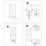 Archi Table Lamp, Standing Lamps with Rice Paper Shade for Bedroom, Livingroom (Cylinder)