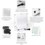 Solar Flood Lights Outdoor - 100W Solar Powered Street Light, 120 LEDs 6000 Lumens Waterproof IP66 with Remote Control Security Lighting for Yard, Garden, Gutter, Swimming Pool, Path