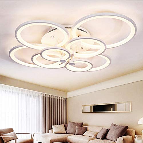Ceiling Light Fixture, Remote Control Flush Mount LED Light Chandelier 8 Lights Modern Led Chandelier Lighting Dimming Lighting for Living Room Dining Bedroom Office Lighting Fixtures Ceiling