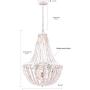 Morden Fort White Beaded Chandelier 5 Light for Living Bed Dining Room
