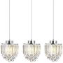 COTULIN Set of 3 Polished Decorative Crystal Pendant Light,Chandelier for Kitchen Island Dining Room Living Room Bar