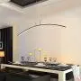 LAKIQ Modern Linear Dimmable LED Hanging Chandelier Light Fixture Dining Room Remote Control Ultra-thin Acrylic LED Pendant Lighting for Kitchen Island Dining Table Living Room(White,Stepless Dimming)