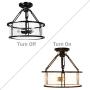 Tangkula Semi Flush Mount Ceiling Light, 3-Light Close to Ceiling Light with Bubble Glass Lampshade, Hanging Pendant Ceiling Light for Living Room, Dining Room, Kitchen (Black) Tangkula Semi Flush Mount Ceiling Light, 3-Light Close to Ceiling Light with Bubble Glass Lampshade, Hanging Pendant Ceiling Light for Living Room, Dining Room, Kitchen (Black)