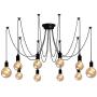 Spider Pendant Lamps 10-Light, Adjustable DIY Ceiling Spider Lamp Light, Industrial Hanging Lights for Resturant, Hotel, Living Room, Dining Room Decoration