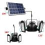 Solar Lights Outdoor, 3 Leaf Solar Pendant Light with Adjustable Multi-Position Panels, 60 LED IP65 Waterproof Solar Lamp with Remote Control, for Garage, Deck, Fence, Patio, Shed, Tent (Three Leaf)