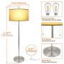 AVV LED Floor Lamp, Modern Standing Lamp with Shade, Tall Lamp for Living Room Bedroom Office Study Room, Stand Up White Floor Lamp 1PACK (2PCS E26 LED Bulbs Included)