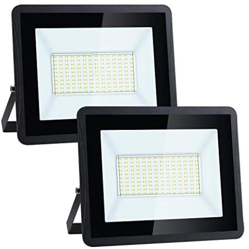 100W LED Flood Light Outdoor HWay 11000lm Outside 600W Equivalent Floodlights IP66 Waterproof Exterior Security Lights, 5000K Daylight White Super Bright Lighting for Yard, Garden, Playground