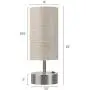 BOBOMOMO USB Bedside Table Lamp Set of 2 Desk Lamps 15 with 2 USB Charging Ports & 1 AC Outlet Nightstand Lamp for Bedroom Living Room Study Room Silver & Grey