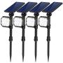 Solar Spotlights Outdoor 22 LED Waterproof Landscape Spot Light Auto On/Off Flood Lamp for Garden Yard Patio Lawn Garage Driveway