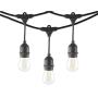 Mr Beams 2W S14 Bulb LED Weatherproof Outdoor String Lights, 48 feet, Black