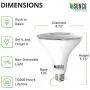 Sunco Lighting 2 Pack PAR38 LED Bulb with Dusk-to-Dawn Photocell Sensor, 15W=120W, 5000K Daylight, 1250 LM, Auto On/Off, Security Spotlight Indoor/Outdoor - UL