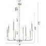 Wellmet 8-Light Modern Chandelier for Dining, Living Room, Bedroom and Kitchen Island Lighting, Contemporary Champagne Silver Hanging Pendant Ceiling Lights Fixture,26 inches Dia