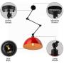 Vintage Ceiling Lights, CraftThink Extendable Nordic Retro E26 Lamp Light Bowl Lampshade Ceiling Lamp Hanging Lamp Pendant Lamp for Living Room/Kitchen/Office (Red)