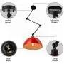 Vintage Ceiling Lights, CraftThink Extendable Nordic Retro E26 Lamp Light Bowl Lampshade Ceiling Lamp Hanging Lamp Pendant Lamp for Living Room/Kitchen/Office (Red)