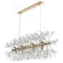 Modern Creative Linear Dandelion Chandelier Firework Chandelier G9 Lamp Holder Kitchen Dining Living Room Ceiling Lamp Lighting Fixture LED Light Home Decoration Hanging Installation Chandelier Gold