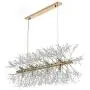Modern Creative Linear Dandelion Chandelier Firework Chandelier G9 Lamp Holder Kitchen Dining Living Room Ceiling Lamp Lighting Fixture LED Light Home Decoration Hanging Installation Chandelier Gold