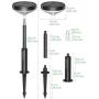 LITOM Solar Pathway Lights Outdoor, 3 Lighting Modes Wireless Solar LED Landscape Lights, IP65 Waterproof Solar Powered Garden Lights for Ground Lawn Patio Yard Driveway Deck Walkway 4 Pack Warm White