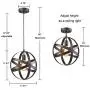 Truelite Industrial Metal Spherical Pendant Displays Changeable Hanging Lighting Fixture