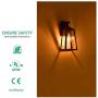 Dusk to Dawn Sensor Outdoor Wall Light, Exterior Wall Lantern Fixture with E26 Base Anti-Rust Waterproof Matte Black Wall Sconce for Garage Doorway Porch Garden Courtyard(Blub not Included)