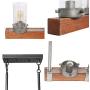 Farmhouse Wood Chandelier, 5-Light Linear Chandeliers for Dining Rooms, L42.9 x W3.9''x H9.4''