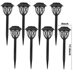 LANSGARINE 8 Pack Solar Lights Outdoor, Solar Pathway Light Waterproof, Led Solar Garden Lighting for Landscape,Path,Patio,Yard,Walkway, Driveway,Lawn(Brown Warm White)