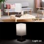 DEEPLITE Lamps for Bedrooms Set of 2, Bedside Lamp with USB Ports and AC outlet, Modern Table Lamp for Nightstand, End/ Side Table, Dresser, Office Desk, Wood Rustic Lamp for Living Room, Dorm Reading
