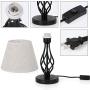 Traditional Table Lamps Set of 2 Classic Design Nightstand Table Lamps Set for Bedroom Living Room Family Bedside Lamp with Creative Hollow Out Pole and Marble Base