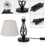 Traditional Table Lamps Set of 2 Classic Design Nightstand Table Lamps Set for Bedroom Living Room Family Bedside Lamp with Creative Hollow Out Pole and Marble Base