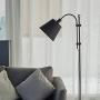 CO-Z Floor Task Lamp with Gooseneck Adjustable, Rustic Standing Reading Lamps with Black Fabric Shade, 64 Modern Floor Lamp for Living Room Bedroom Reading Office Farmhouse, UL.