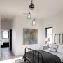 VILUXY Vintage Industrial Pulley Pendant Light with 2 Cage Shade Adjustable Black Ceiling Hanging Light Indoor Island Lamp for Dining Living Room Kitchen Hallway Foyer Farmhouse