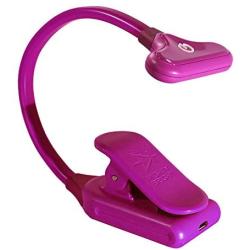 The Original Mighty Bright NuFlex Clip On Book Light Reading Light, Warm Eye Care LEDs, Super Flexible, Durable, Dimmable, Perfect for Kids, Bookworms, Read in Bed, Use Batteries or Micro USB (Pink)