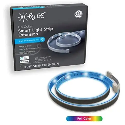 C by GE Full Color Direct Connect LED Strip Lights Extension, Requires C by GE LED Strip (Sold Separately), 40-inch Smart LED Strip Extension, LED Lights for Bedroom, RGB LED Strip