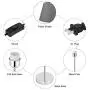 Simple Bedside Table Lamps Set of 2 with Slender Base Modern Small Nightstand Desk Lamps for Bedroom, Living Room, Kids Room, Office, College Dorm (Grey) Simple Bedside Table Lamps Set of 2 with Slender Base Modern Small Nightstand Desk Lamps for Bedroom, Living Room, Kids Room, Office, College Dorm (Grey)