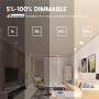 Bbounder Lighting 12 Pack 5/6 Inch LED Recessed Downlight, Baffle Trim, Dimmable, 12.5W=100W, 2700K Soft White, 950 LM, Damp Rated, Simple Retrofit Installation - UL + Energy Star No Flicker