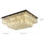 Moooni Modern Luxury Rectangular Crystal Chandelier Lighting Flush Mount Raindrop Ceiling Light Fixture for Dining Rooms Living Rooms Hotel Large Rectangle Chandeliers L31.5'' x W 23.6'' x H14''