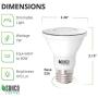 Sunco Lighting 10 Pack PAR20 LED Bulb, 7W=50W, Dimmable, 6000K Daylight Deluxe, E26 Base, Indoor/Outdoor Spotlight, Waterproof - UL & Energy Star