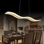 Modern LED Pendant Lighting with Remote Control, Acrylic Ceiling Lighting Fixture, Adjustable Height Chandeliers Hanging Light for Bedroom Living Room Dining Room Kitchen Island,120cm