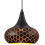 SUNVP Pendant Light Modern Black Semicircle Design Iron Large Ceiling Hanging Lamp Minimalist Style for Kitchen Island Dining Room, Living Room, Bedroom, Coffee Bar