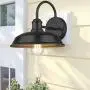 Odeums Farmhouse Barn Lights, Outdoor Wall Lights, Exterior Wall Lamps, Industrial Wall Lighting Fixture, Wall Mount Light in Black Finish with Copper Interior (Black, 1 Pack)