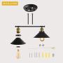 Industrial Bathroom Vanity Wall Light Fixtures,Farmhouse Vintage Wall Sconces,Black Rustic Vanity Lighting for Bathroom Bedroom Kitchen Living Room(2 Lights)
