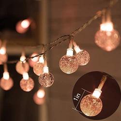 Color Changing Globe String Lights USB Plug, 16.4 ft 50 LEDs Crystal Bubble Ball Fairy Lights with Remote Control Timer Ambient Lighting for Girls Bedroom Home Xmas Halloween Party Decor (16 Colors)